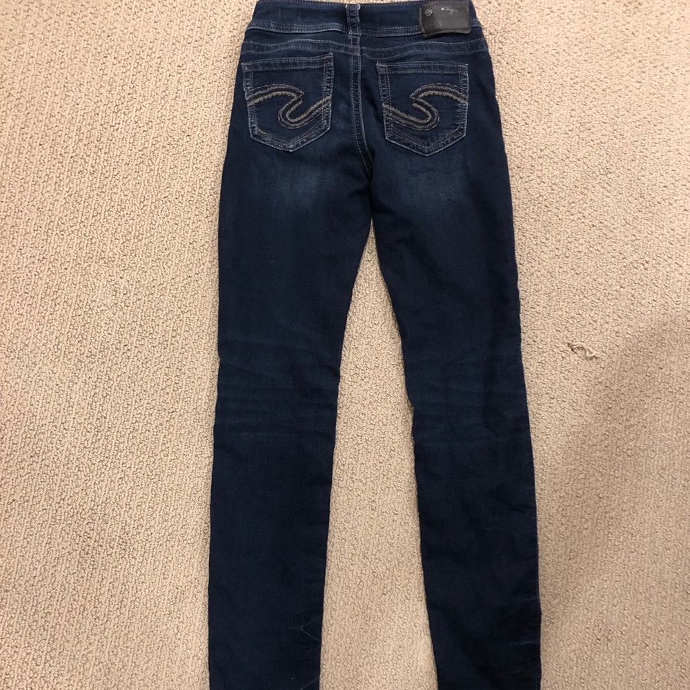 Women’s silver jeans + sweats Joga W26 L31